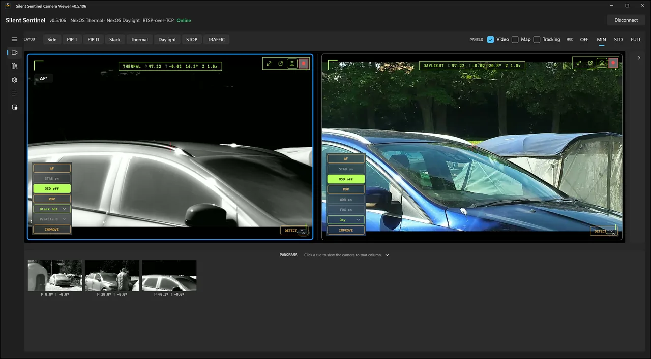 Jaeger MK4 camera operator console — live feed control