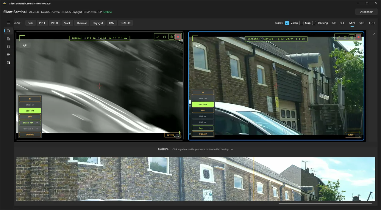 Jaeger MK4 dual thermal and daylight camera feed